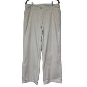{J. Jill} "Live In Chino" Loose Relaxed Wide Straight Leg Khaki Chino Pants